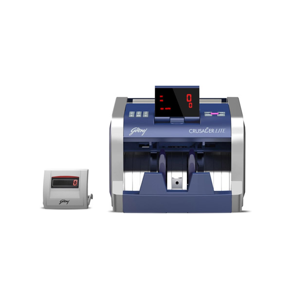 Godrej Security Solutions Crusader Lite Display Currency Counter with Customer Display Unit | Fully Automatic & Mg, Uv & Ir Fake Note Detector