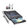 EVM USB 3.0 & Type C External CD DVD Writer RW Optical Drive CD/DVD ROM +/-RW, SD/TF Card Reader Ports, USB-C Hub for Laptop, PC, Desktop – 1 Year Warranty (EVM-EXT-CD-01)