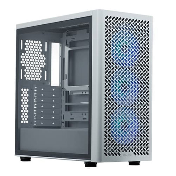 Cooler Master Elite 502 White ARGB E-ATX Mid Tower Cabinet
