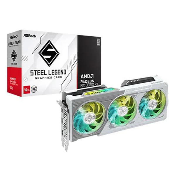 ASRock RX 9060 XT Steel Legend OC 16GB GDDR6 Graphics Card(RX9060XT-SL-16GO)