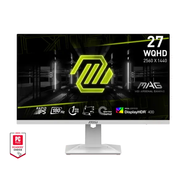 MSI MAG 274QRFW 27" WQHD 2K 2560x1440 Rapid IPS Panel, 180 Hz / 1ms GtG, 123% sRGB Gaming Monitor