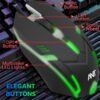 Ant GM46 2400DPI RGB Wired Gaming Mouse Black - Image 4