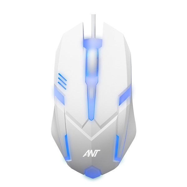 Ant Esport GM46 2400DPI RGB Wired Gaming Mouse White