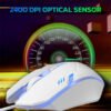Ant Esport GM46 2400DPI RGB Wired Gaming Mouse White - Image 4