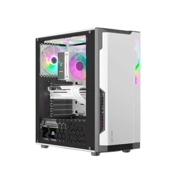Ant Esports Eclipse White-Grey ARGB ATX Mid Tower Cabinet