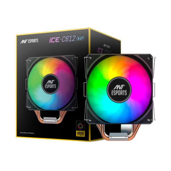 Ant Esports ICE-C612 V2 ARGB 120mm CPU Air Cooler
