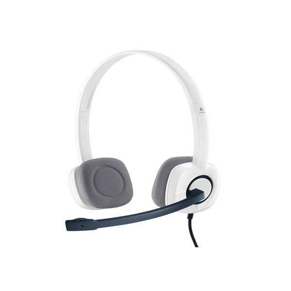 Logitech H150 Wired Cloudy White Headphones On Ear Headphones With Mic