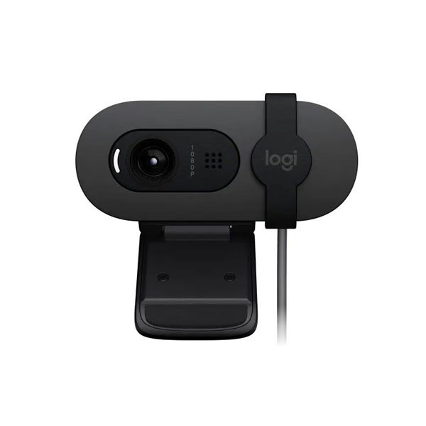 Logitech BRIO 100 Graphite Full HD 1080p webcam with auto-light balance