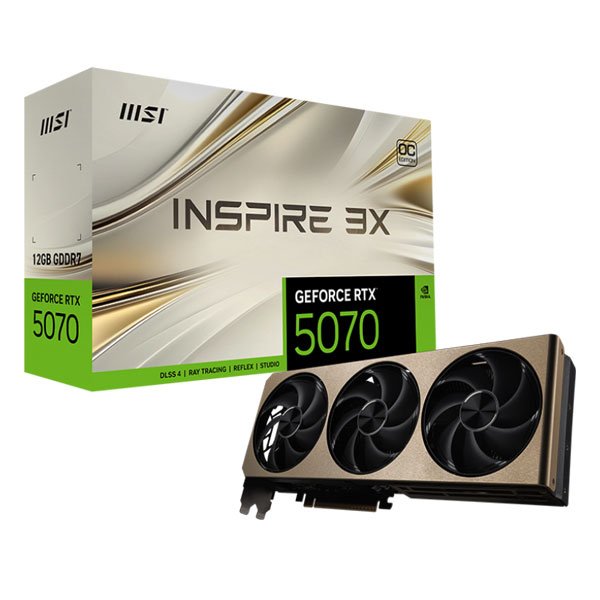 MSI RTX 5070 Inspire 3X OC 12GB GDDR7 Graphics Card(G5070-12I3C)