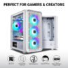 Ant Esports 205 Mini 6F ARGB White M-ATX Cabinet