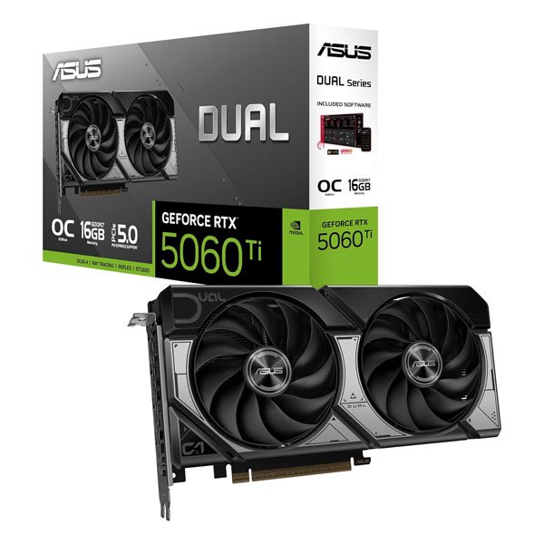 ASUS Dual RTX 5060 Ti OC Edition 16GB GDDR7 Graphics Card(DUAL-RTX5060TI-O16G)